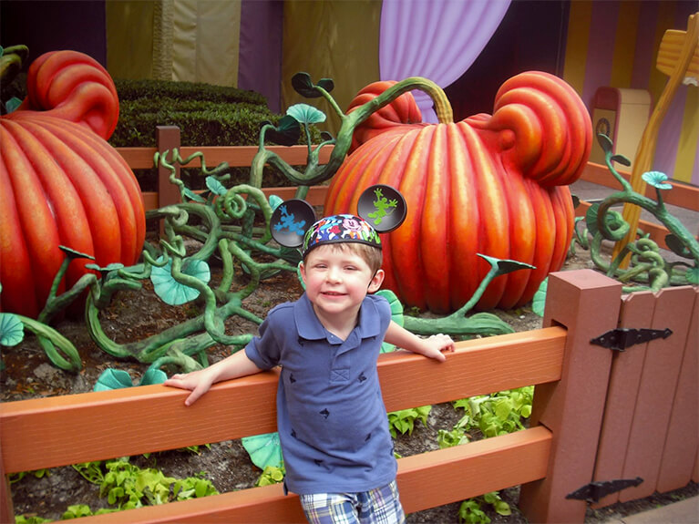 Hunter at Mickey's Pumpkin Patch (2010)