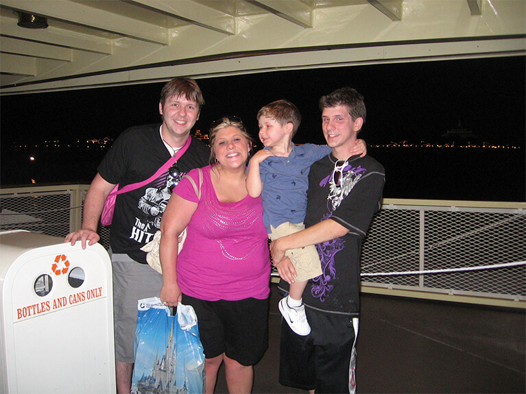 Dis and Hers on the Ferry Boat going back to the TTC from Magic Kingdom (Walt Disney World May 2010)